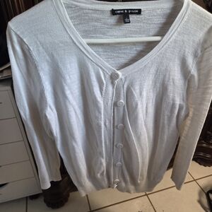 Cable & Gauge Light Gray Knit Top
